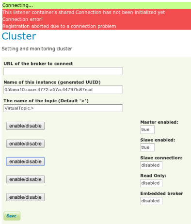 Illustration: Active Clustering Extension connection fails
